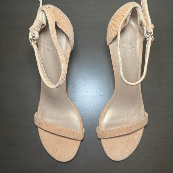 Stuart Weitzman Nunaked Heel Nappa Leather Ankle Strap Sandal wedding career 10 - Picture 6 of 10